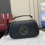 Gucci Blondie medium top handle bag 815716 in black smooth leather - Default Title - View 1