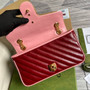 Gucci 443497 GG Marmont small shoulder bag Red