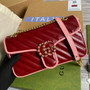 Gucci 443497 GG Marmont small shoulder bag Red