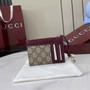 Gucci GG Marmont card case in Rosso Ancora red and beige leather �?37966