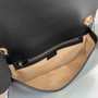 Gucci Blondie medium top handle bag 815716 in cotton canvas black leather