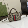 Gucci Ophidia mini boston bag, ‎781490 GG Supreme canvas - Red - View 5