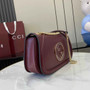 Gucci Blondie small shoulder bag in wine red leather 815715