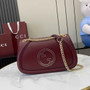 Gucci Blondie small shoulder bag in wine red leather 815715