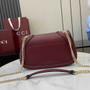 Gucci Blondie small shoulder bag in wine red leather 815715