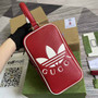 adidas x Gucci mini top handle bag 702387 Red leather