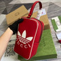 adidas x Gucci mini top handle bag 702387 Red leather