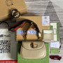 Gucci 675797 Bamboo1947 small top handle bag Beige Leather