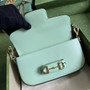 Gucci Horsebit 1955 small shoulder bag 735178 in green leather