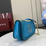 Gucci Blondie small shoulder bag in blue suede 815715