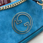 Gucci Blondie small shoulder bag in blue suede 815715