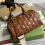 Gucci ‎�?02242 GG Matelassé leather medium bag light brown
