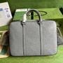 Gucci Jumbo GG Briefcase ‎658573 In Gray Leather - Default Title - View 1