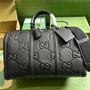 Gucci Jumbo GG small duffle bag ‎725282 in black leather - Default Title - View 1