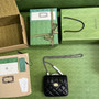 Gucci Deco mini shoulder bag in black leather 741457