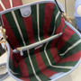Gucci GG Emblem medium bucket bag �?15103 in blue fabric