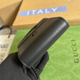 Gucci �?01074 GG Marmont top handle card case wallet black leather