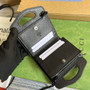 Gucci �?01074 GG Marmont top handle card case wallet black leather