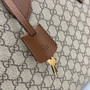 Gucci GG Emblem medium briefcase 821149  in beige fabric