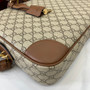 Gucci GG Emblem medium briefcase 821149  in beige fabric