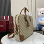 Gucci GG Emblem medium briefcase 821149  in beige fabric