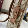 Gucci GG Emblem medium briefcase 821149  in beige fabric