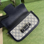 Gucci Horsebit 1955 small shoulder bag 735178 in GG Supreme blue