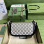 Gucci Horsebit 1955 small shoulder bag 735178 in GG Supreme blue