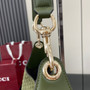 Gucci B large shoulder bag, 815924 in dark green GG suede