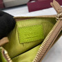 Gucci GG Marmont zip key pouch 837966 in dark beige and yellow