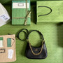 Gucci 731817 Aphrodite small shoulder bag in black leather - Default Title - View 9
