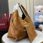 Gucci Softbit maxi shoulder bag, �?37466 in brown suede