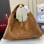 Gucci Softbit maxi shoulder bag, ‎837466 in brown suede