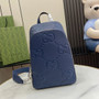 Gucci Jumbo GG crossbody bag �?66937 in Navy Blue leather