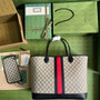 Gucci Ophidia large tote bag in beige and blue Supreme 726755 - Default Title - View 9