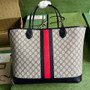 Gucci Ophidia large tote bag in beige and blue Supreme 726755 - Default Title - View 2