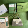 Gucci 702049 Horsebit 1955 medium bag in beige GG leather