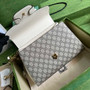 Gucci 702049 Horsebit 1955 medium bag in beige GG leather