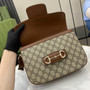 Gucci Horsebit 1955 Soft small shoulder bag 815178 in brown gg