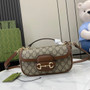 Gucci Horsebit 1955 Soft small top handle bag 815206 in brown gg