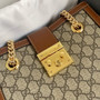 Gucci Padlock small GG shoulder bag 498156 Bronw leather