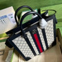 Gucci Ophidia medium tote bag �?24685 Blue Leather