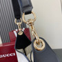 Gucci B Large shoulder bag, 815924 in natural canvas black leather