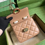 Gucci Deco mini shoulder bag in rose beige leather 741457