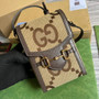 Gucci ‎‎625615 Jumbo GG mini bag Camel jumbo GG - Default Title - View 1
