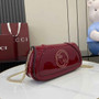 Gucci Blondie small shoulder bag in red leather 814952 - Default Title - View 2