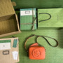 Gucci Blondie small shoulder bag in orange leather 742360