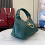 Gucci Softbit medium top handle bag, 837467 in blue green leather