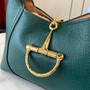 Gucci Softbit medium top handle bag, 837467 in blue green leather