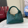 Gucci Softbit medium top handle bag, 837467 in blue green leather